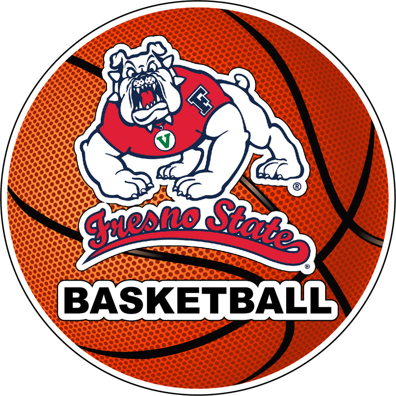 Fresno State Bulldogs 4-Inch Round Basketball NCAA Hoops Pride Vinyl Decal Sticker