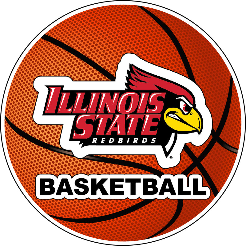 Illinois State Redbirds 4-Inch Round Basketball NCAA Hoops Pride Vinyl Decal Sticker
