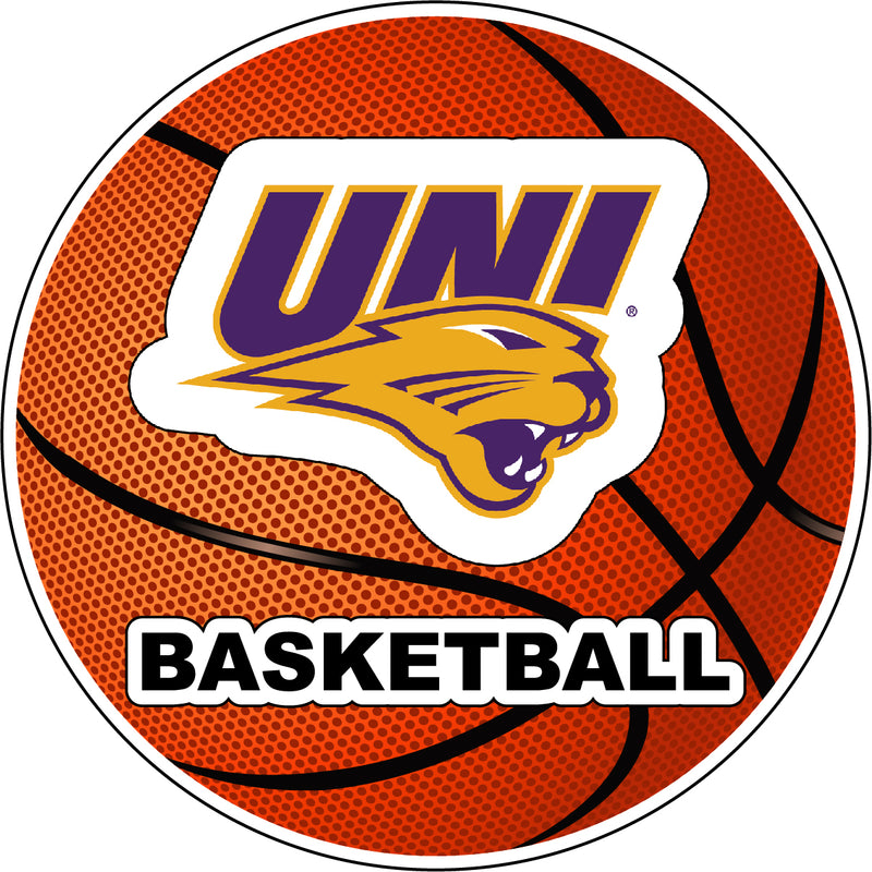 Northern Iowa Panthers 4-Inch Round Basketball NCAA Hoops Pride Vinyl Decal Sticker