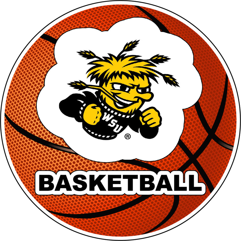 Wichita State Shockers 4-Inch Round Basketball NCAA Hoops Pride Vinyl Decal Sticker