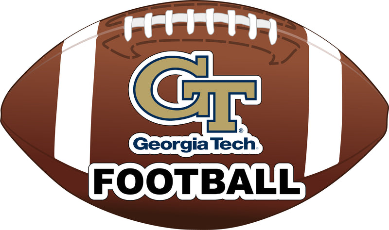 Georgia Tech Yellow Jackets 4-Inch Round Football NCAA Gridiron Glory Vinyl Decal Sticker