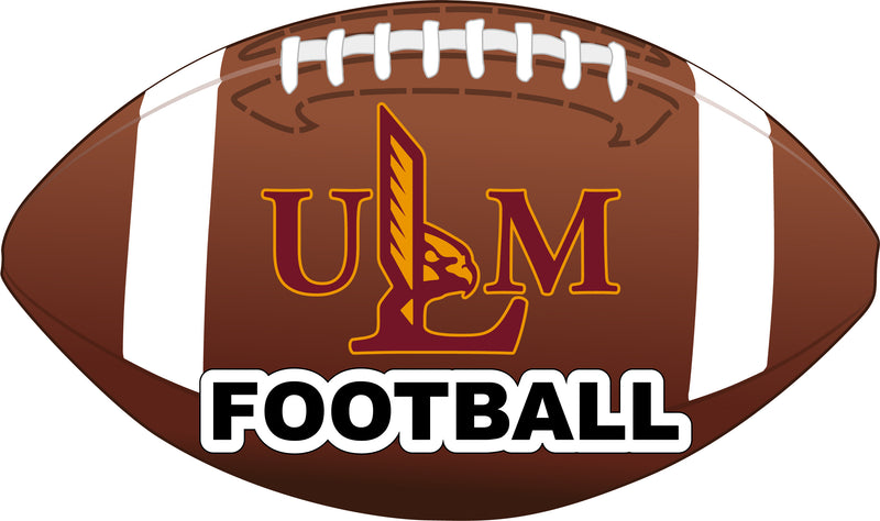 University of Louisiana Monroe 4-Inch Round Football NCAA Gridiron Glory Vinyl Decal Sticker