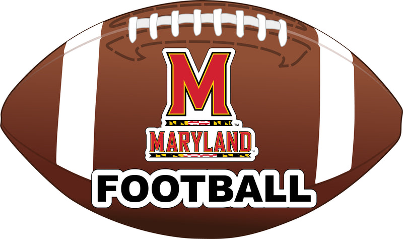 Maryland Terrapins 4-Inch Round Football NCAA Gridiron Glory Vinyl Decal Sticker