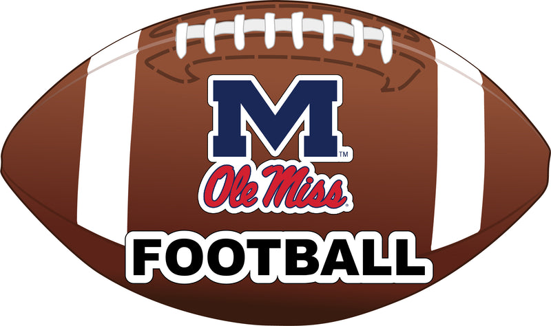 Mississippi Rebels "Ole Miss" 4-Inch Round Football NCAA Gridiron Glory Vinyl Decal Sticker