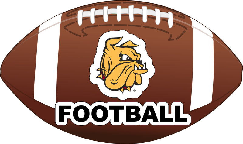 Minnesota Duluth Bulldogs 4-Inch Round Football NCAA Gridiron Glory Vinyl Decal Sticker