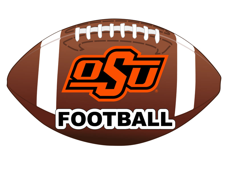 Oklahoma State Cowboys 4-Inch Round Football NCAA Gridiron Glory Vinyl Decal Sticker