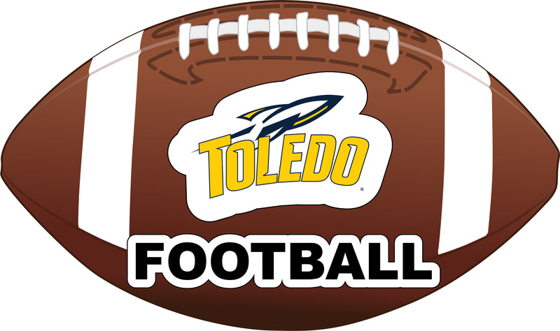 Toledo Rockets 4-Inch Round Football NCAA Gridiron Glory Vinyl Decal Sticker