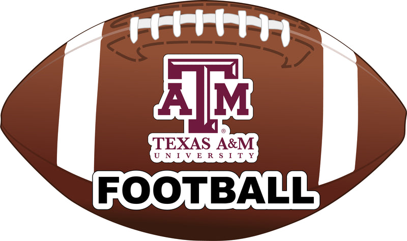 Texas A&M Aggies 4-Inch Round Football NCAA Gridiron Glory Vinyl Decal Sticker