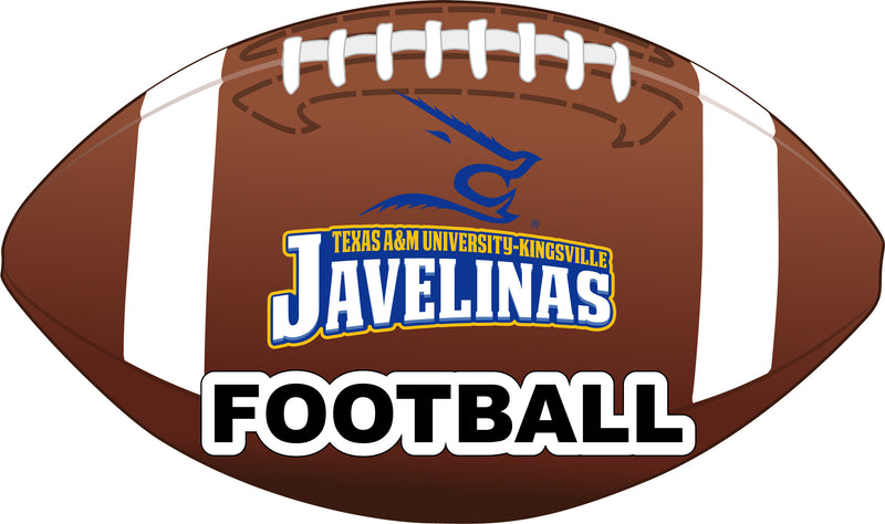 Texas A&M Kingsville Javelinas 4-Inch Round Football NCAA Gridiron Glory Vinyl Decal Sticker