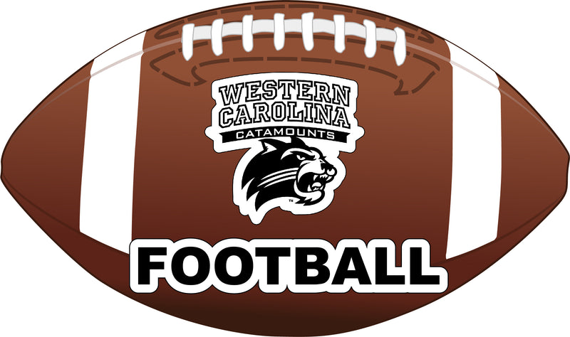 Western Carolina University 4-Inch Round Football NCAA Gridiron Glory Vinyl Decal Sticker