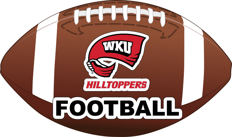 Western Kentucky Hilltoppers 4-Inch Round Football NCAA Gridiron Glory Vinyl Decal Sticker