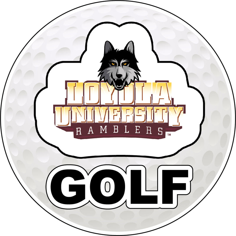 Loyola University Ramblers 4-Inch Round Golf NCAA Fairway Fervor Vinyl Decal Sticker