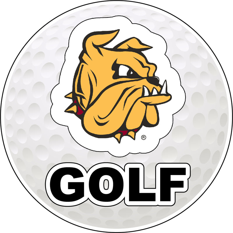 Minnesota Duluth Bulldogs 4-Inch Round Golf NCAA Fairway Fervor Vinyl Decal Sticker