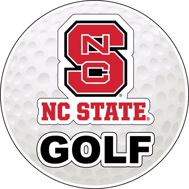 NC State Wolfpack 4-Inch Round Golf NCAA Fairway Fervor Vinyl Decal Sticker