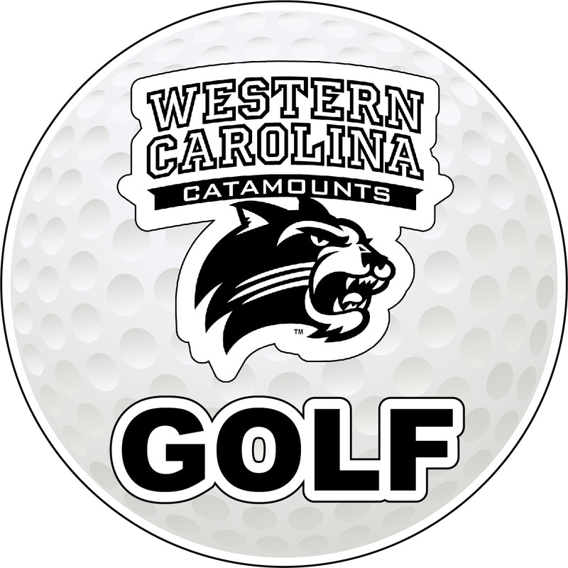 Western Carolina University 4-Inch Round Golf NCAA Fairway Fervor Vinyl Decal Sticker