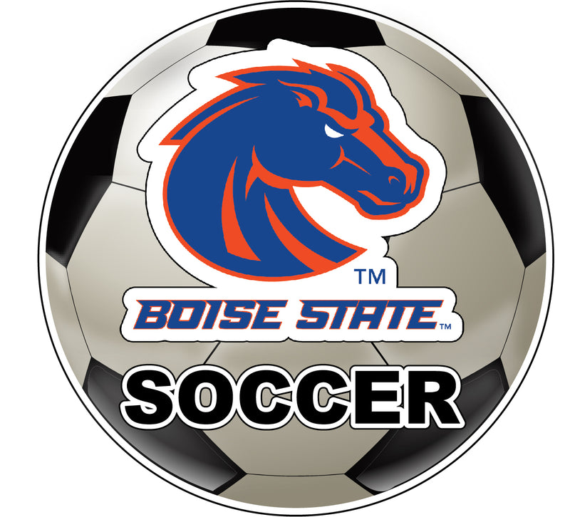 Boise State Broncos 4-Inch Round Soccer Ball NCAA Soccer Passion Vinyl Sticker