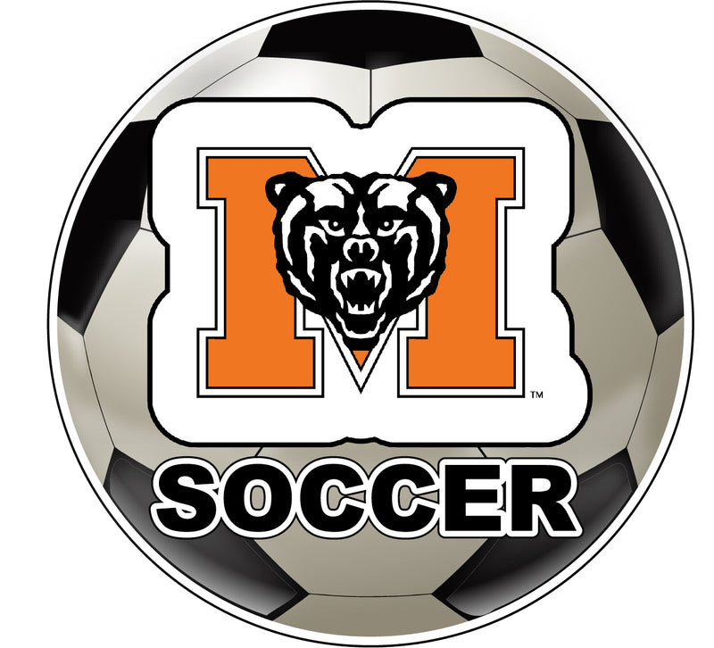 Mercer University 4-Inch Round Soccer Ball NCAA Soccer Passion Vinyl Sticker