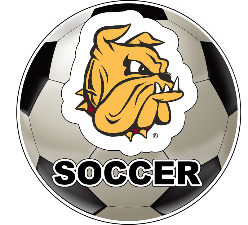 Minnesota Duluth Bulldogs 4-Inch Round Soccer Ball NCAA Soccer Passion Vinyl Sticker