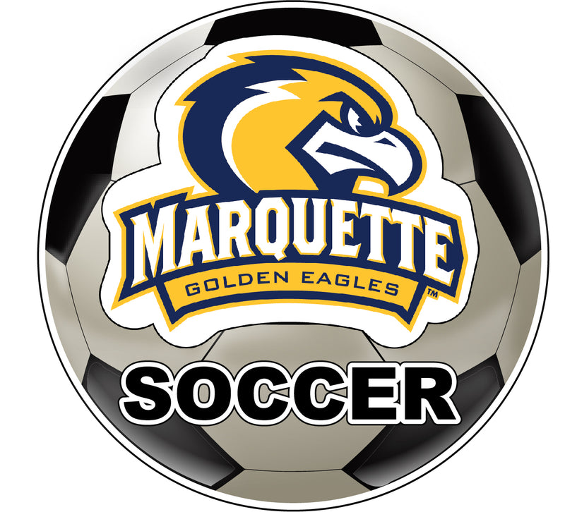 Marquette Golden Eagles 4-Inch Round Soccer Ball NCAA Soccer Passion Vinyl Sticker