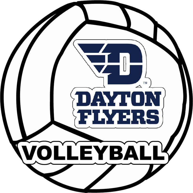 Dayton Flyers 4-Inch Round Volleyball NCAA Vinyl Decal Sticker for Fans, Students, and Alumni