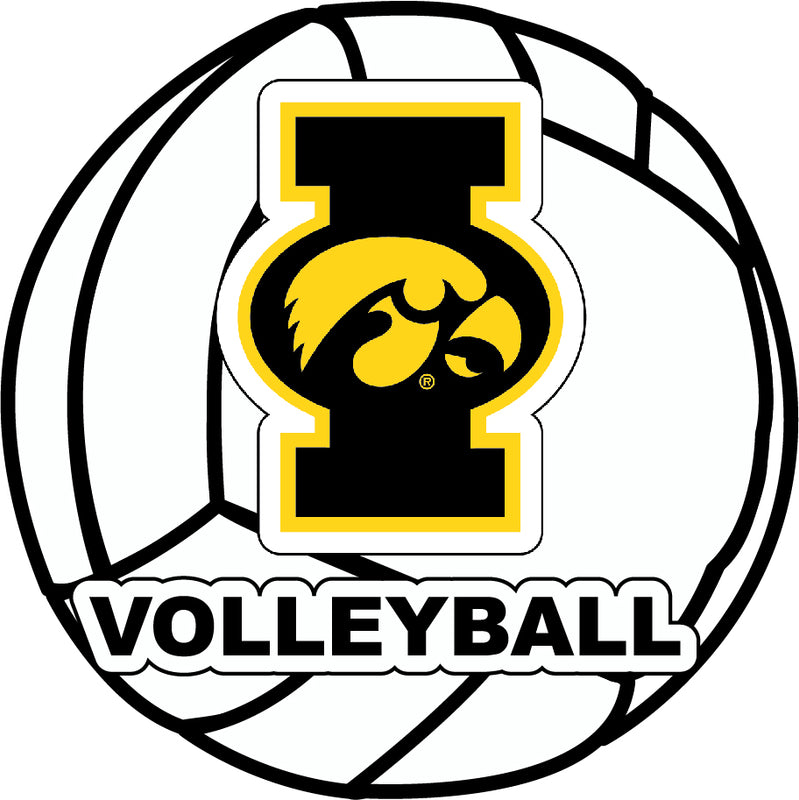 Iowa State Cyclones 4-Inch Round Volleyball NCAA Vinyl Decal Sticker for Fans, Students, and Alumni