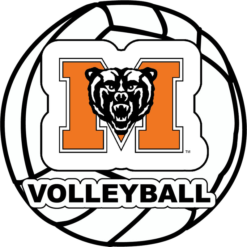 Mercer University 4-Inch Round Volleyball NCAA Vinyl Decal Sticker for Fans, Students, and Alumni