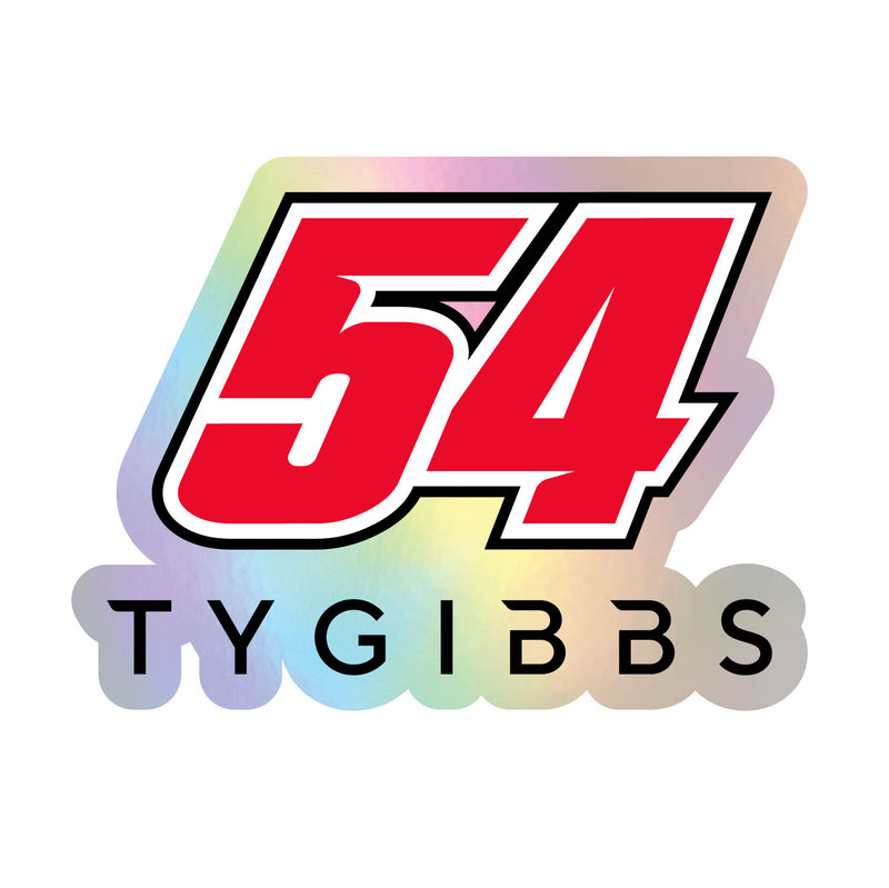 #54 Ty Gibbs Laser Cut Holographic Decal