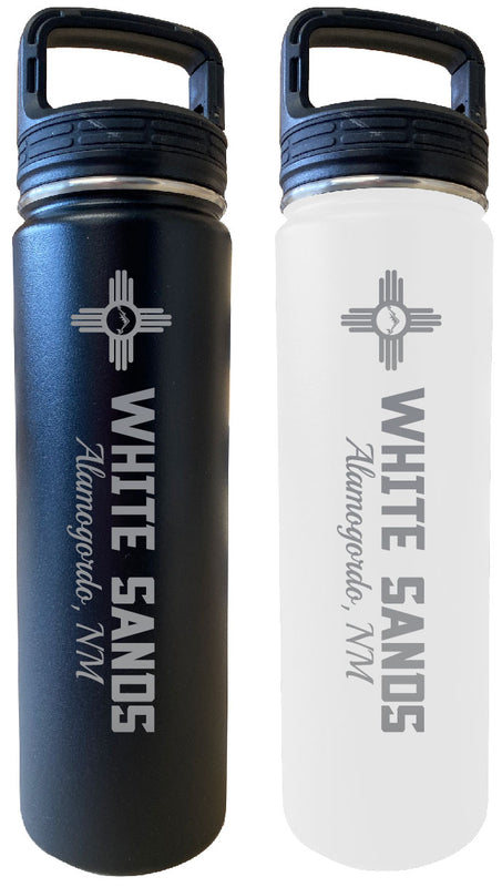 White Sands Alamogordo New Mexico 24 oz Engraved Insulated Double Wall Stainless Steel Water Bottle Tumbler