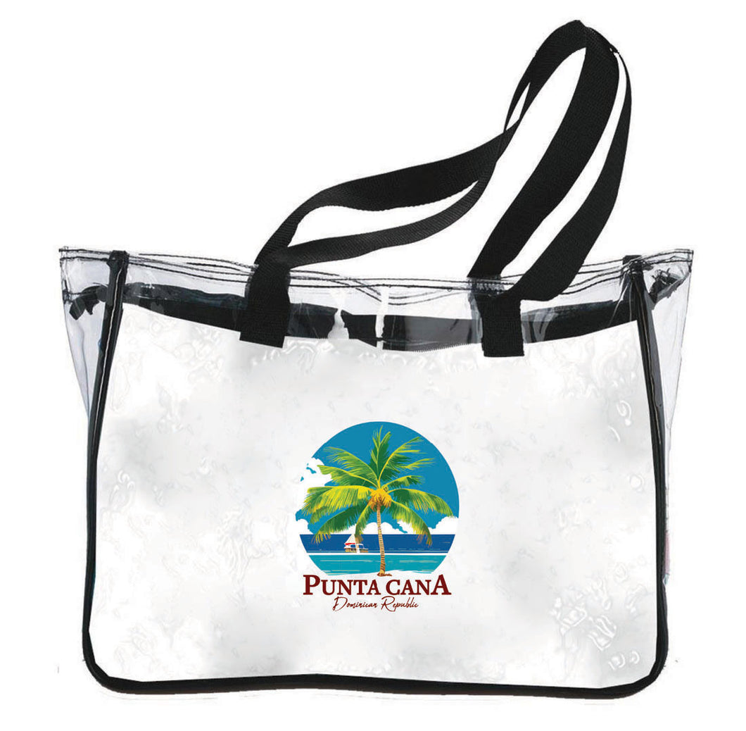 Punta Cana Dominican Republic Souvenir Clear Tote Bag Palm