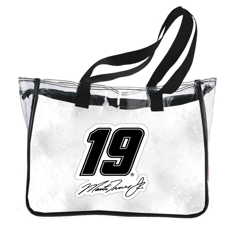 Martin Truex #19 NASCAR Plastic Clear Tote Bag