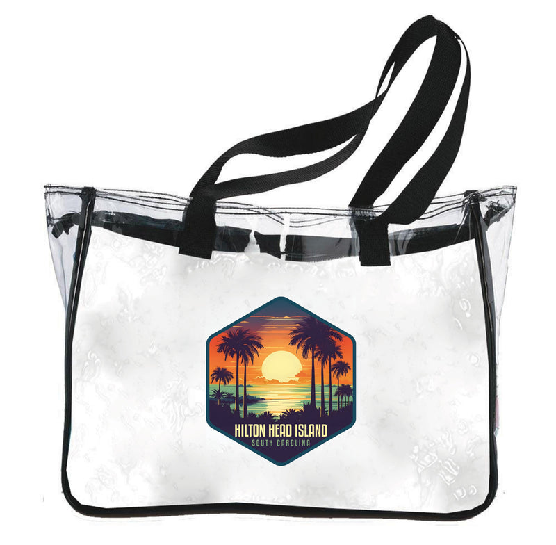 Hilton Head Island Design B Souvenir Clear Tote Bag
