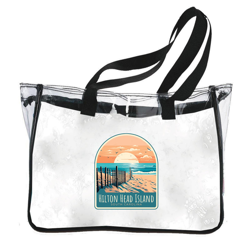 Hilton Head Island Design C Souvenir Clear Tote Bag