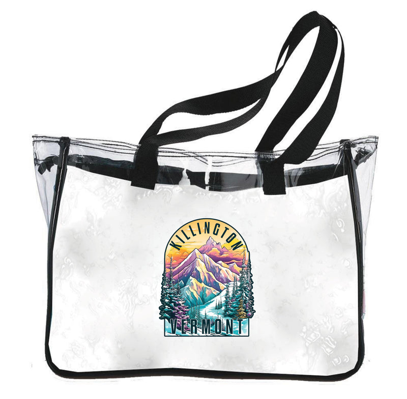 Killington Vermont Design B Souvenir Clear Tote Bag
