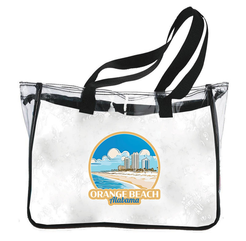 Orange Beach Alabama Design A Souvenir Clear Tote Bag