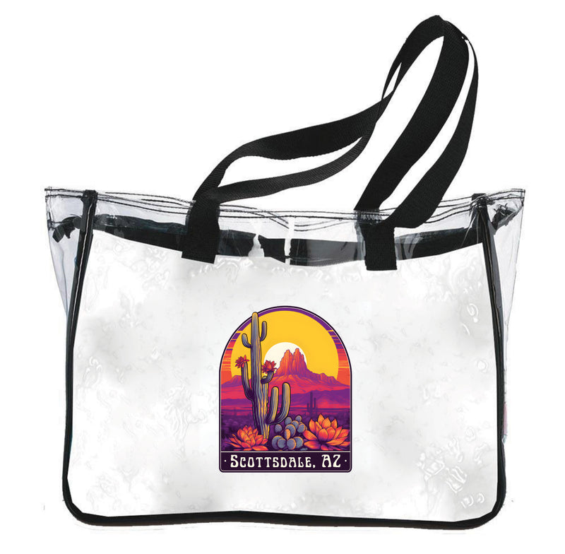 Scottsdale Arizona Design B Souvenir Clear Tote Bag