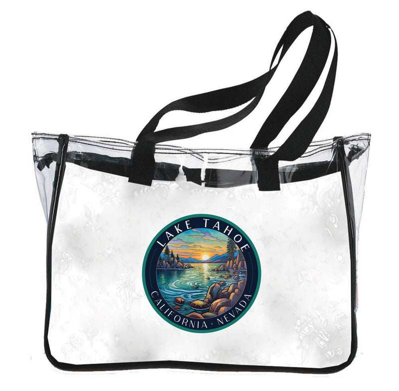 Lake Tahoe California Design C Souvenir Clear Tote Bag