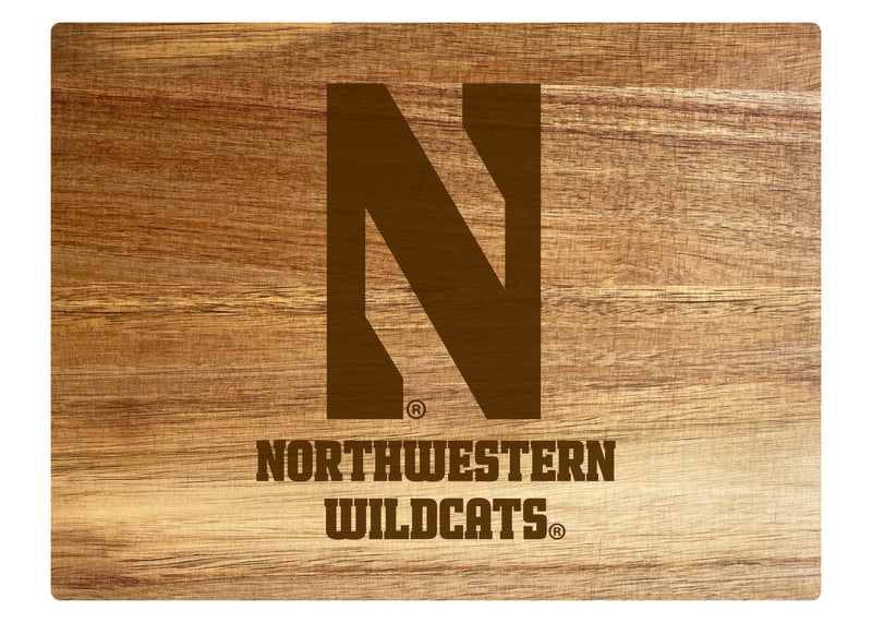 Northwestern University Wildcats Small 8" x 6" Engraved Acacia Wooden Cutting Board