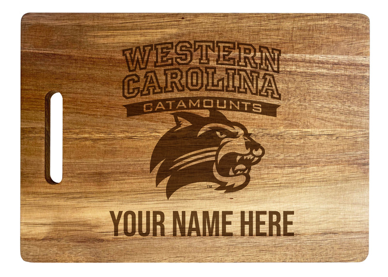 Western Carolina University Custom-Engraved Acacia Wood Cutting Board - Personalized 10 x 14-Inch