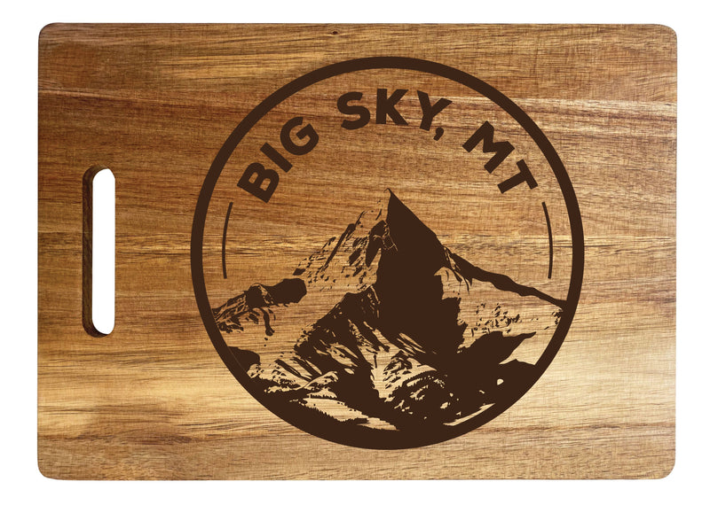 Big Sky Montana Souvenir Wooden Cutting Board 10 x 14