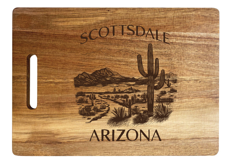 Scottsdale Arizona Souvenir Wooden Cutting Board 10 x 14