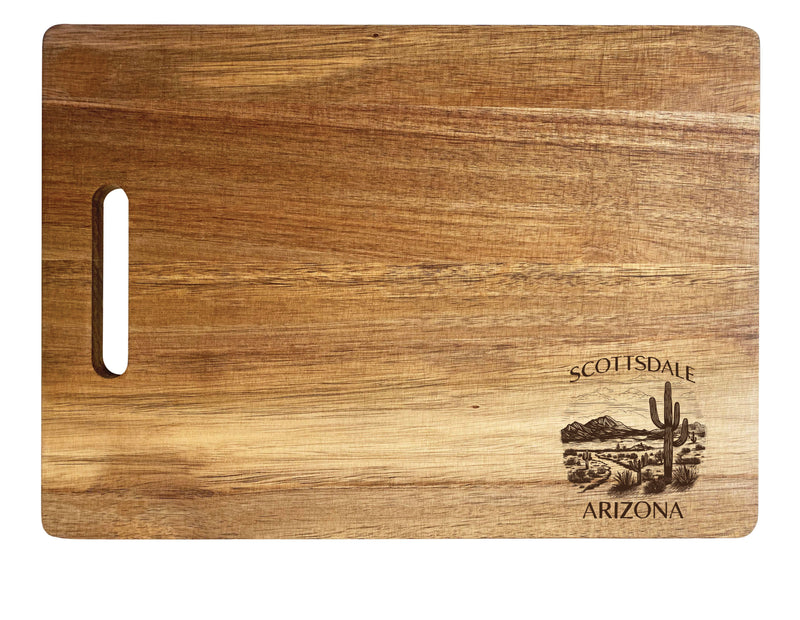 Scottsdale Arizona Souvenir Wooden Cutting Board 10 x 14