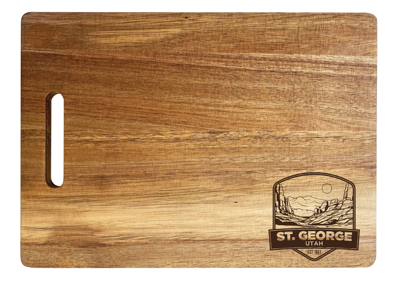 St. George Utah Souvenir Wooden Cutting Board 10 x 14