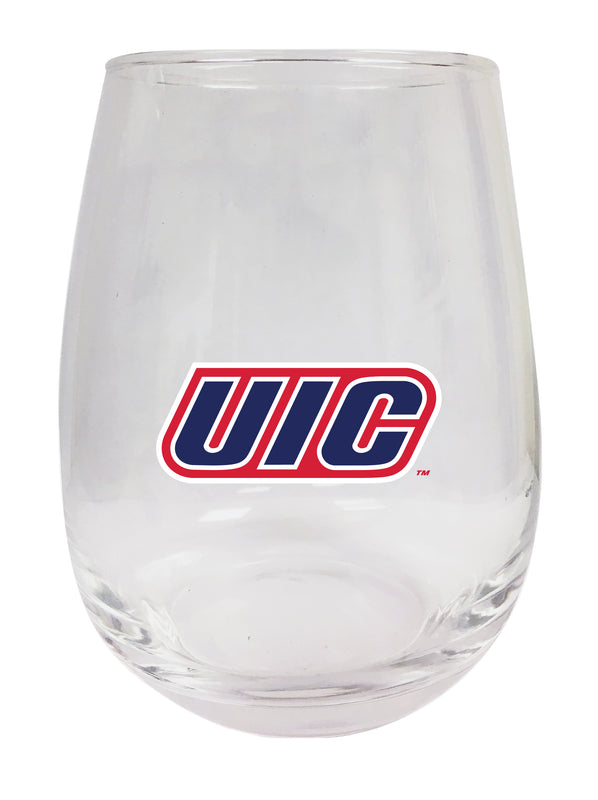 University of Illinois at Chicago Stemless Wine Glass - 15 oz. | Officially Licensed NCAA Merchandise