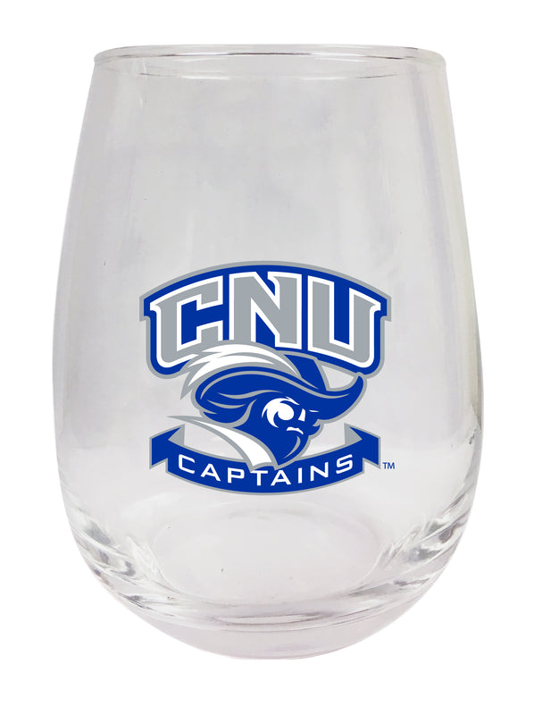 Christopher Newport Captains Stemless Wine Glass - 15 oz. | Officially Licensed NCAA Merchandise