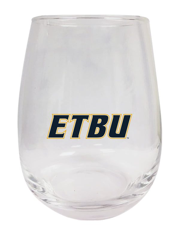 East Texas Baptist University Stemless Wine Glass - 15 oz. | Officially Licensed NCAA Merchandise