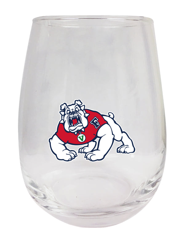 Fresno State Bulldogs Stemless Wine Glass - 15 oz. | Officially Licensed NCAA Merchandise