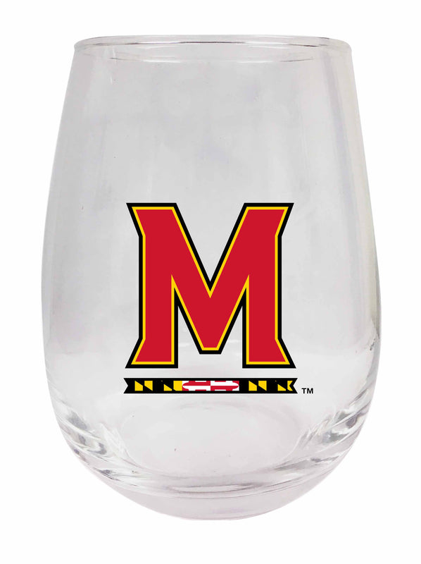Maryland Terrapins Stemless Wine Glass - 15 oz. | Officially Licensed NCAA Merchandise