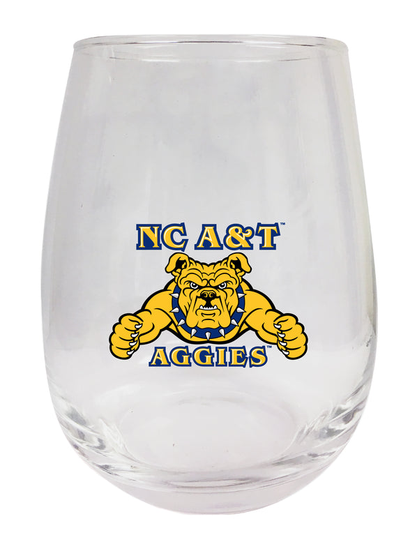 North Carolina A&T State Aggies Stemless Wine Glass - 15 oz. | Officially Licensed NCAA Merchandise