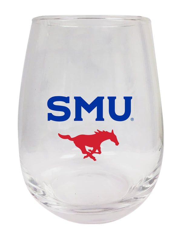 Southern Methodist University Stemless Wine Glass - 15 oz. | Officially Licensed NCAA Merchandise