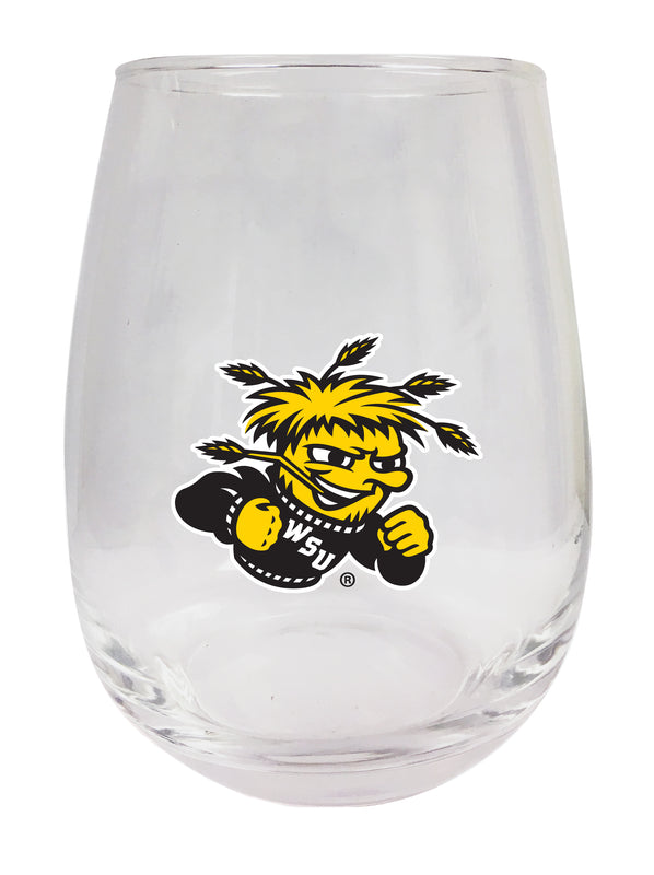Wichita State Shockers Stemless Wine Glass - 15 oz. | Officially Licensed NCAA Merchandise